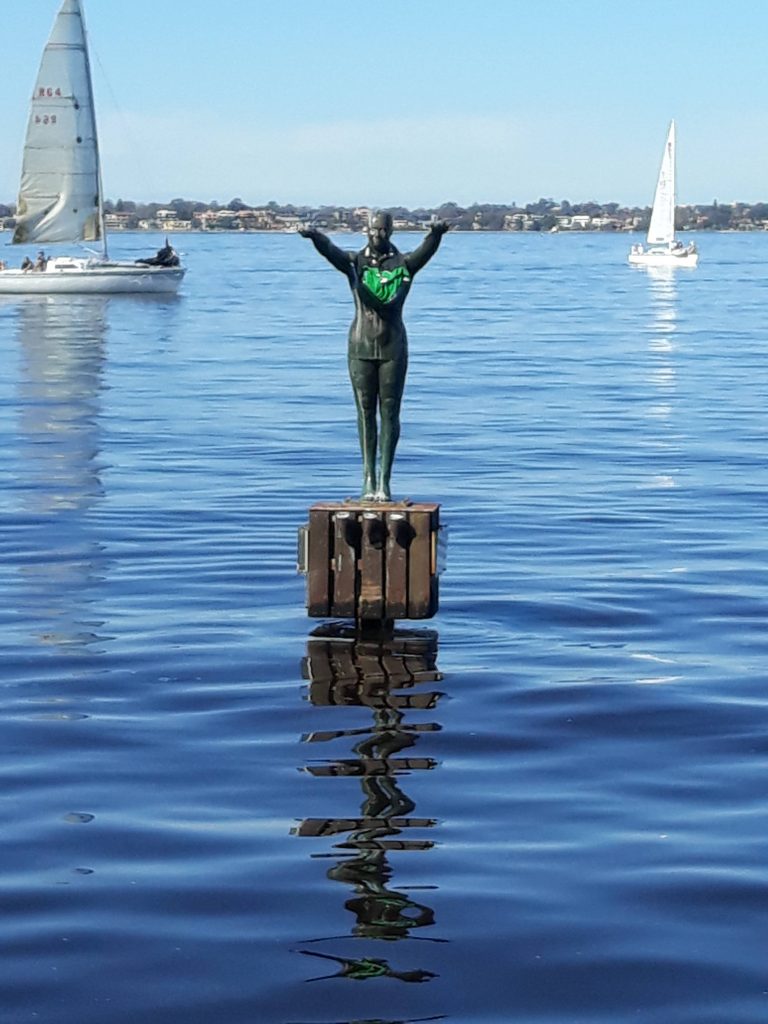 Eliza statue on the Swan River
