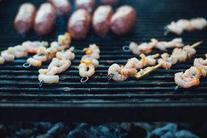 shrimp on a barbecue picture