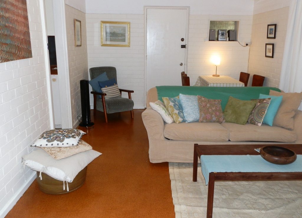 Monet's Retro Maylands accommodation living room
