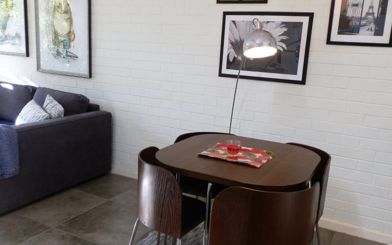 cute compact dining at Three on Whatley