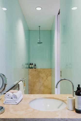 Walk in shower at the Architect's Warehouse Apartment Fremantle